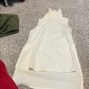Forever 21 cream knit turtleneck sleeveless top